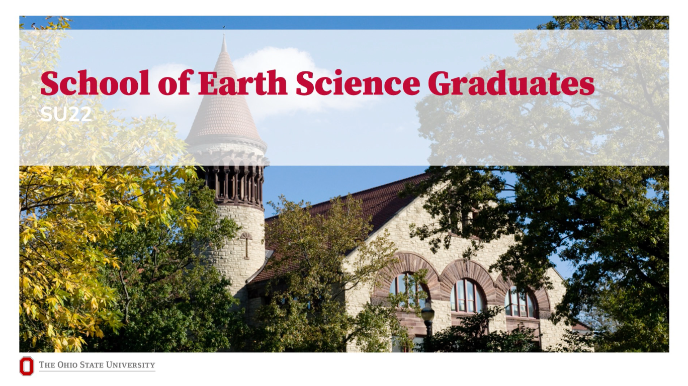 Congratulations Summer 2022 Earth Sciences Graduates! School of Earth