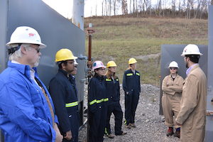 Professor David Cole and his course at a carbon capture research site.