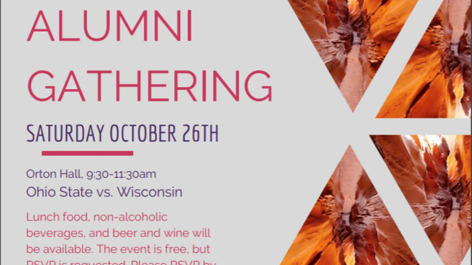 Alumni Gathering Event Flyer