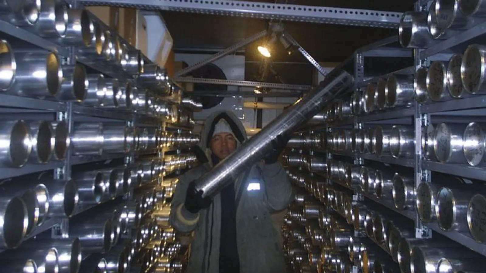 Alum Donaldi Permana at the Byrd Polar Ice Core Repository