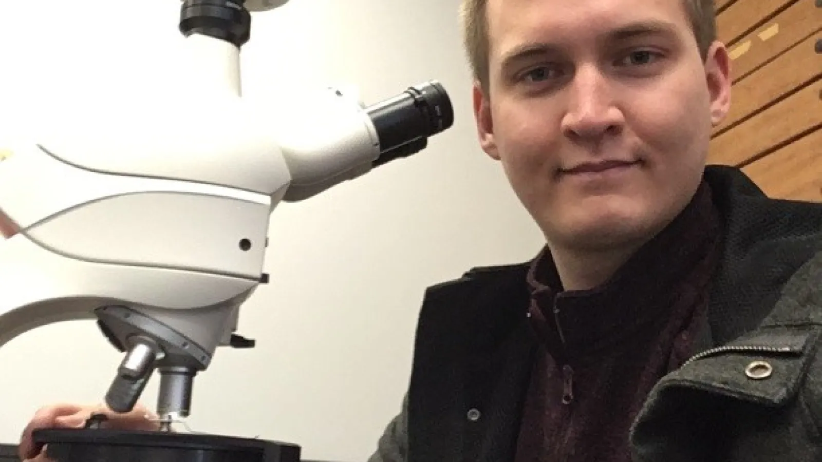 Man with microscope