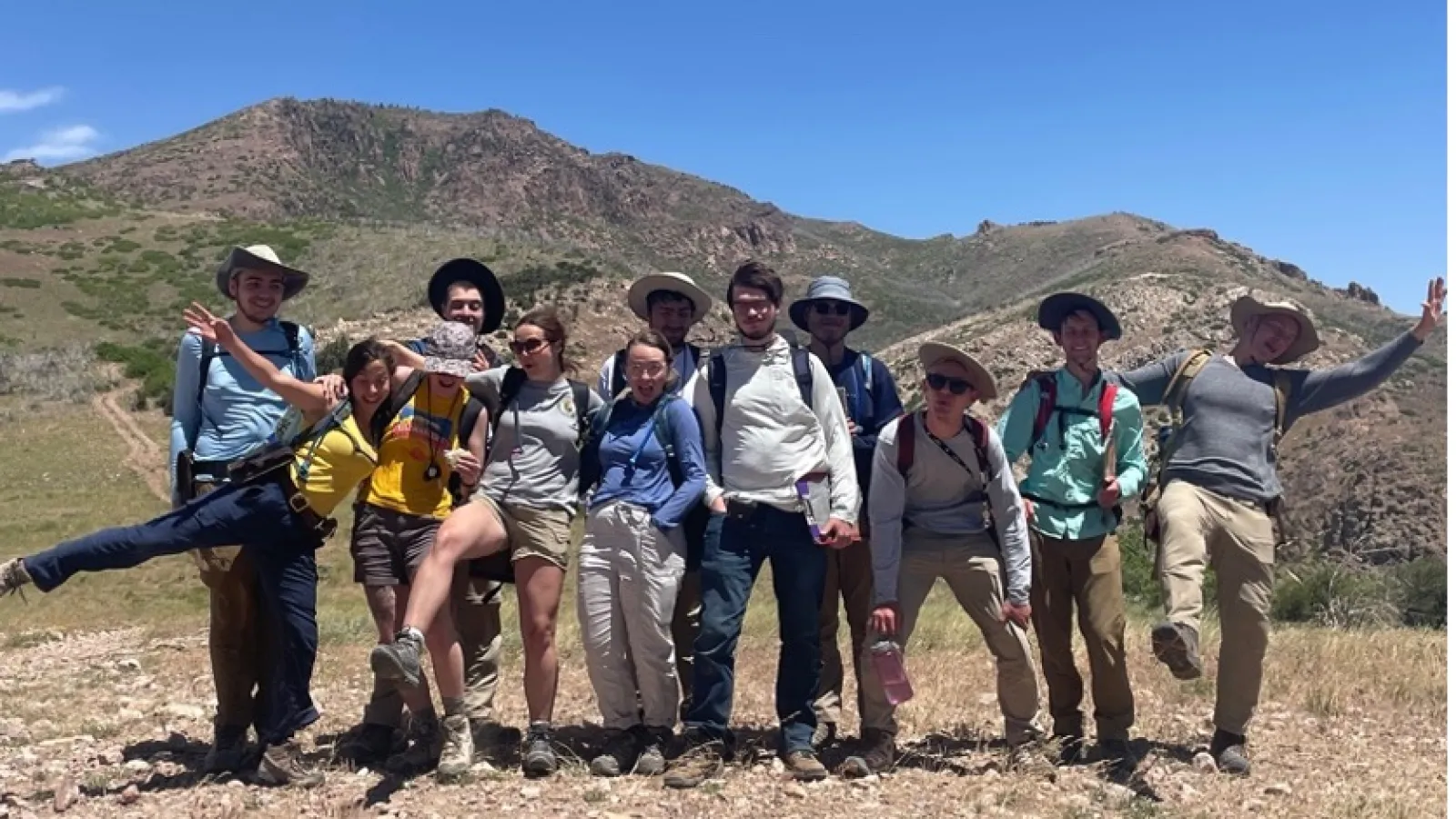 Students from the 2002 summer field camp in Utah