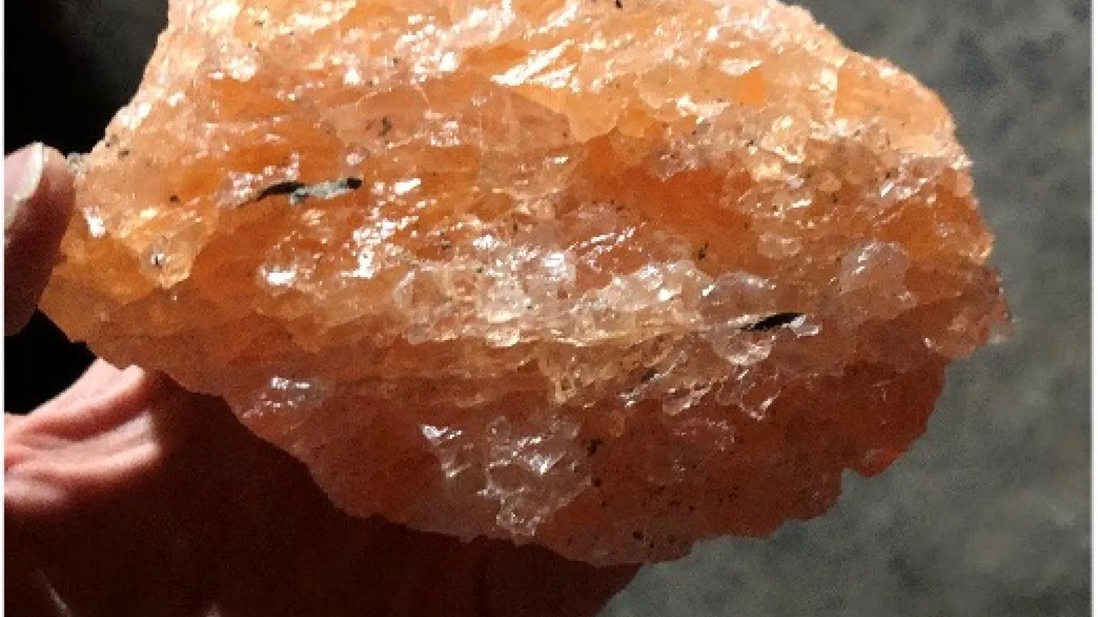 Sample of salt from the mine.