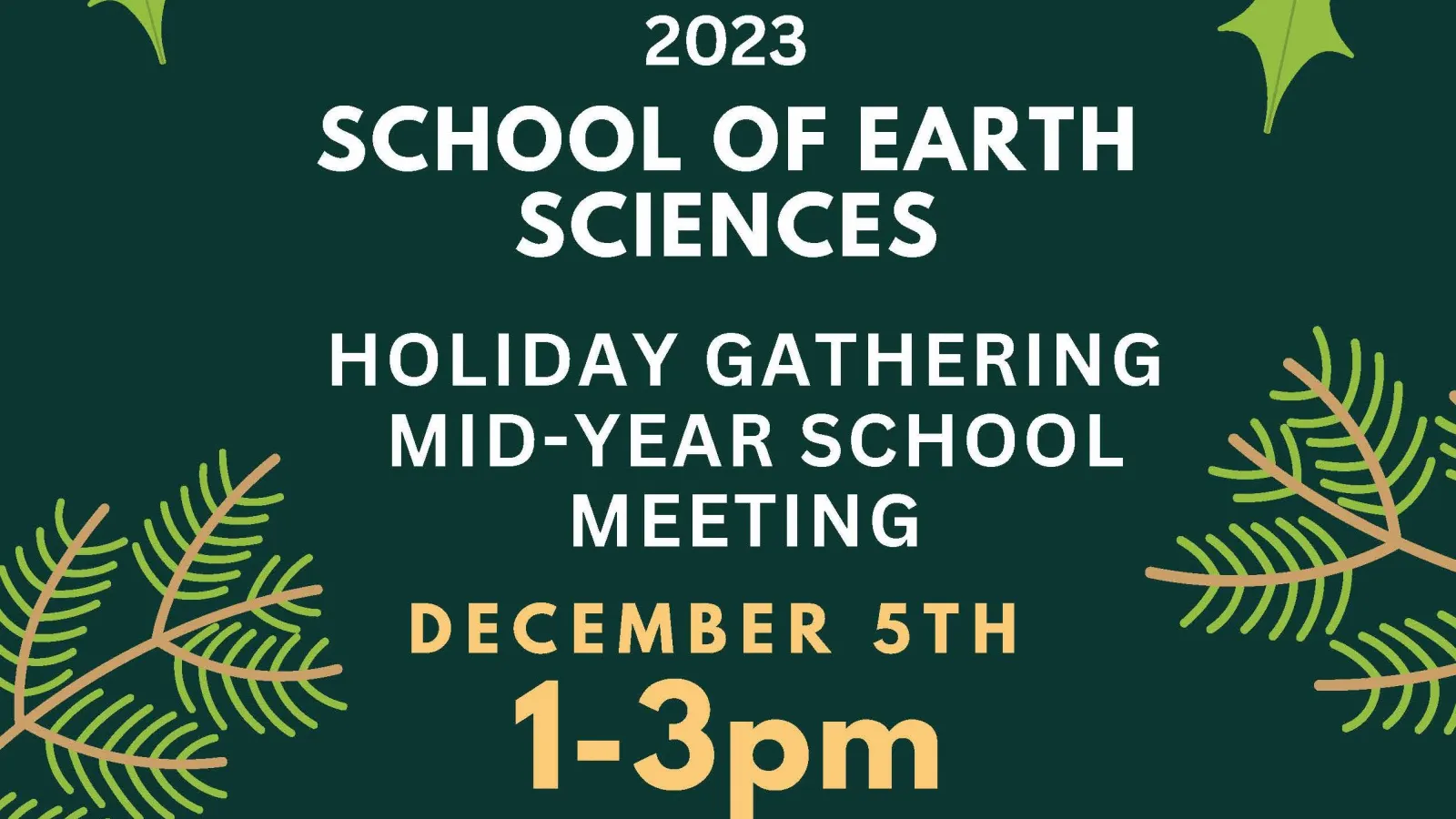 Holiday gathering flyer