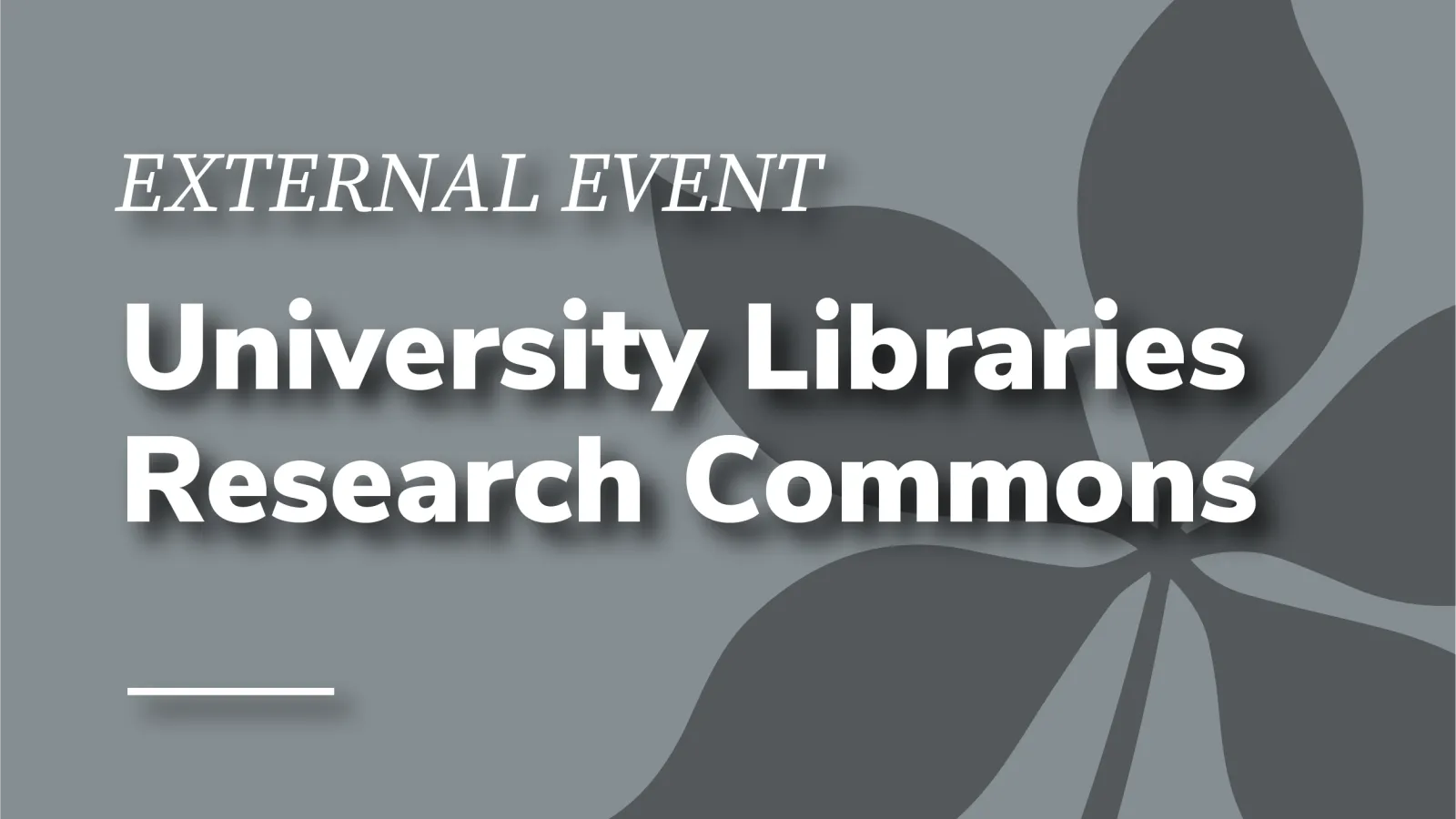 External event: University Libraries Research Commons