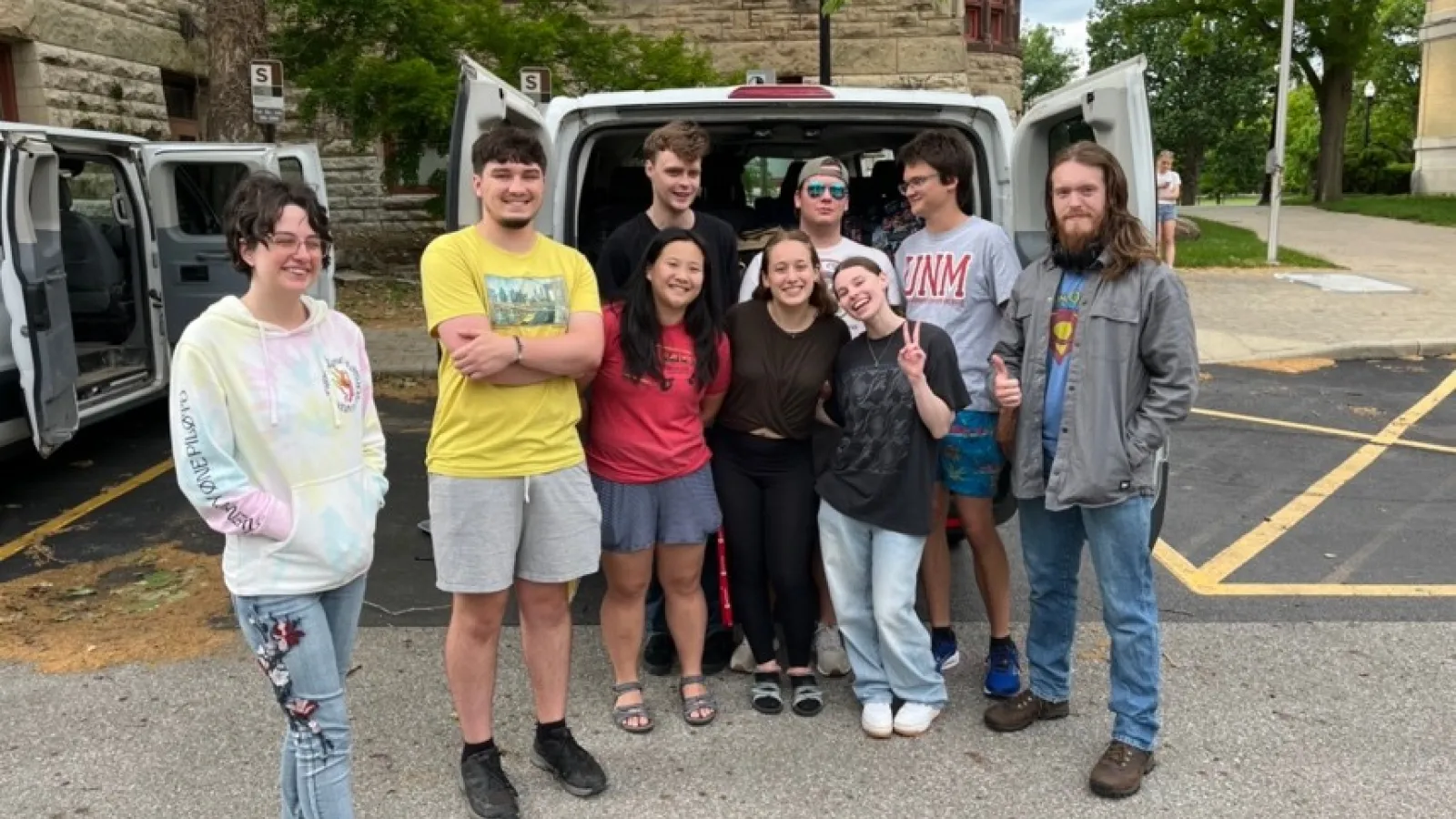 Lieftinck, Zinni, and Moffit scholarships recipients (2025). From left: Hailey Gonze, Braden Krauss, Sara Bauer, Hayden Martin (back), Eliza Smith, Simon Thompson (back), Anna Broome, Darren Leup, and Connor Blair. Not pictured: Arriana Casanova and Owen Doyle.
