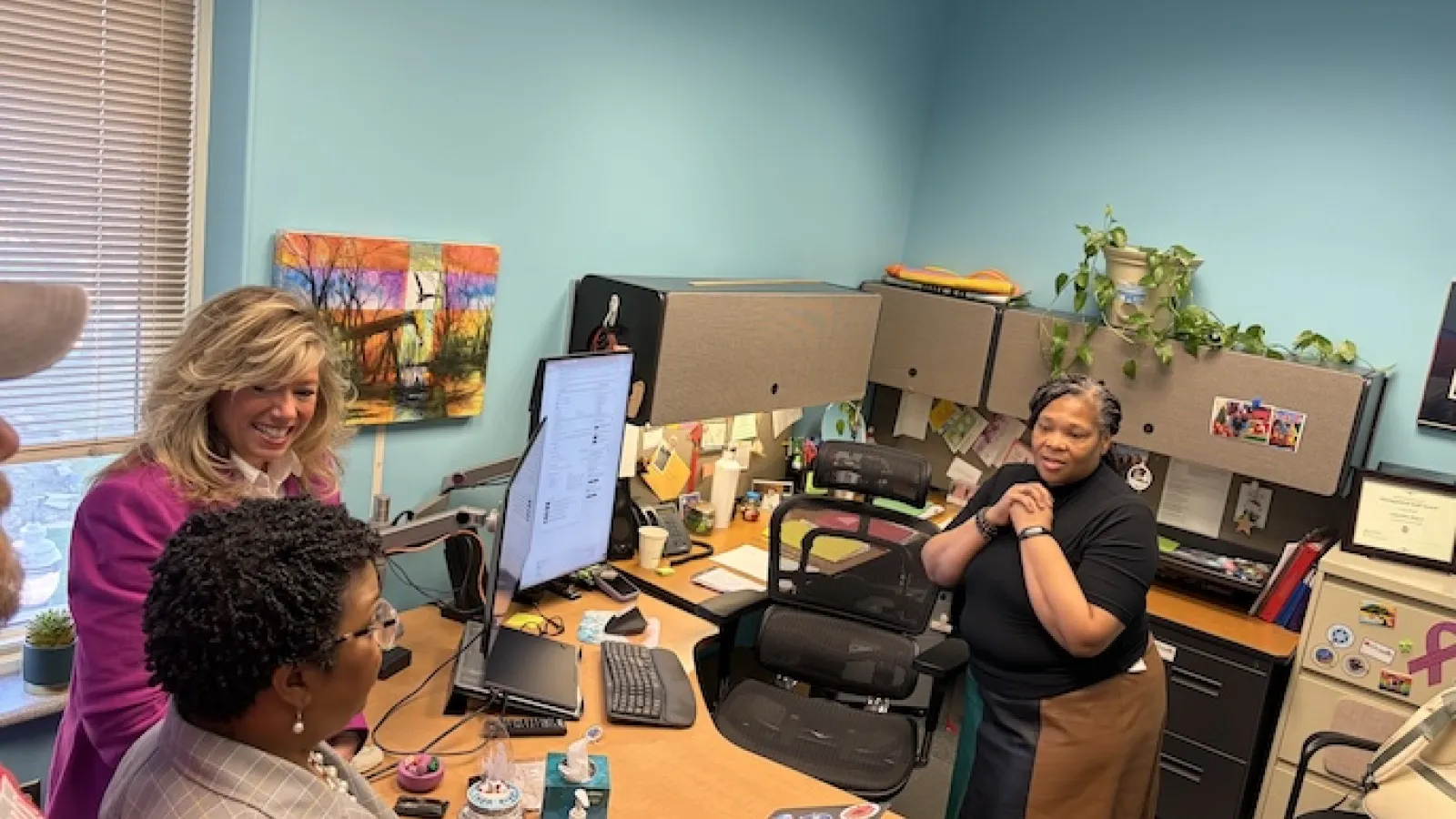 Angie Rogers receives distinguished staff award in surprise visit from committee