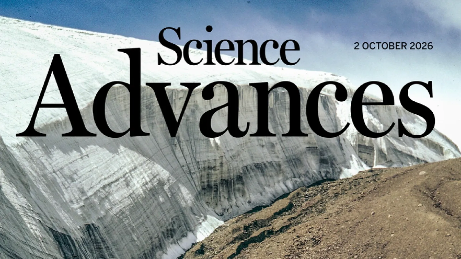 Cover of journal science advances showing Gulliya Ice Cap 