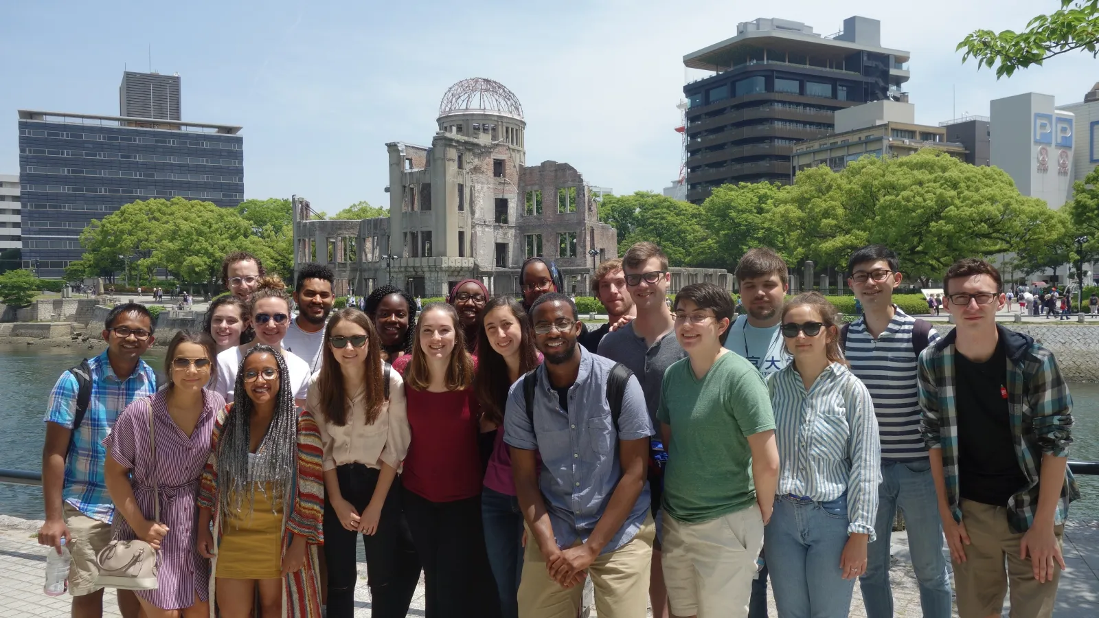 Students at Hiroshima Peace Memorial