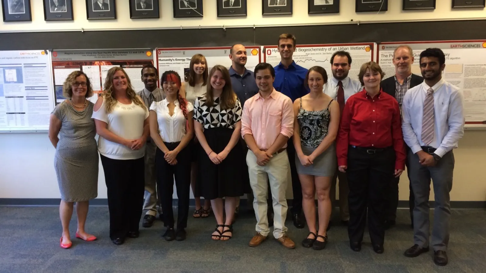 Students with their presented posters
