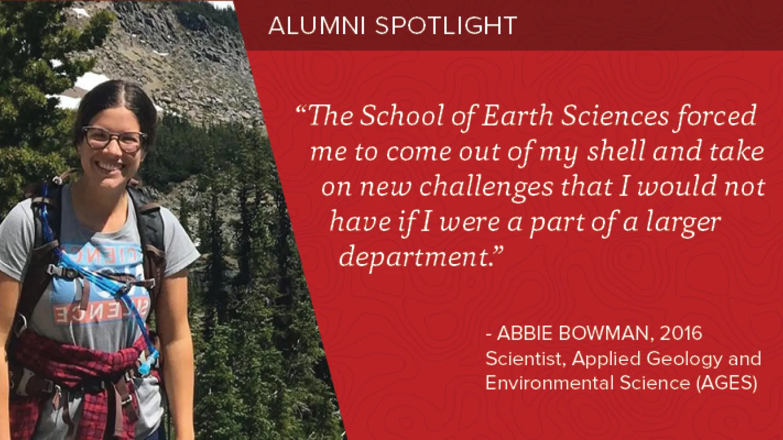 Spotlight: Abbie Bowman (BS 2016)