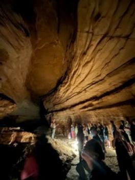 The Geology Club explores Mammoth Cave on a lantern tour