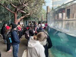 Learning about manatees at the Columbus Zoo and Aquarium