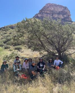 Lunch break deep in Last Chance Canyon.