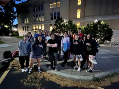 The Field Camp team departing from Mendenhall at 5:30 am.