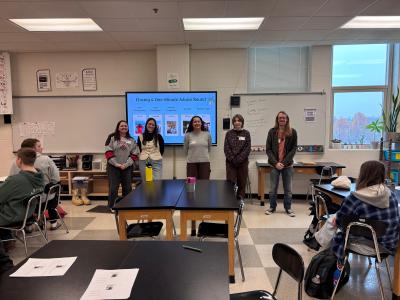 This shows the graduate students who presented and visited on Thursday for the Westerville central high school visit.