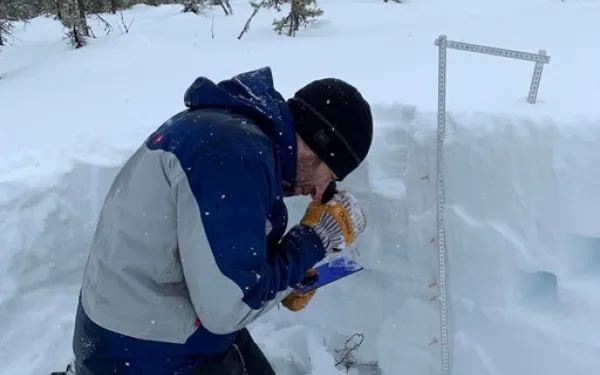 Man in snow