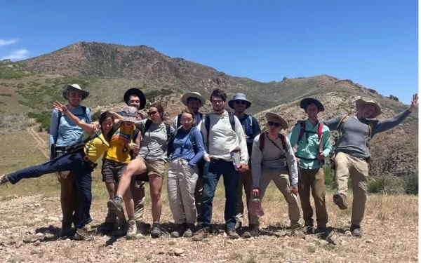 Students from the 2002 summer field camp in Utah