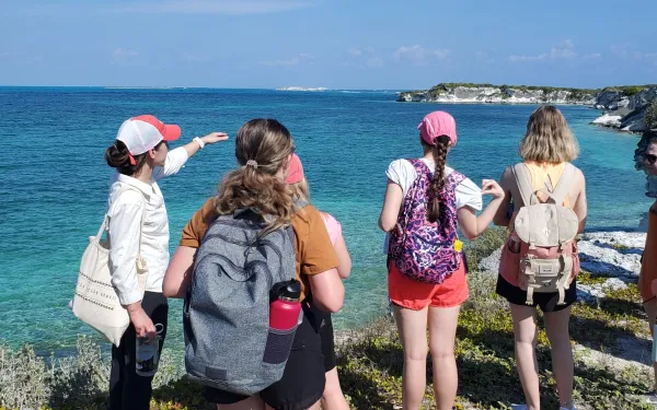 Professor Liz Griffith instructing students at North Point.
