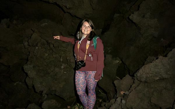 Lindsey with lava