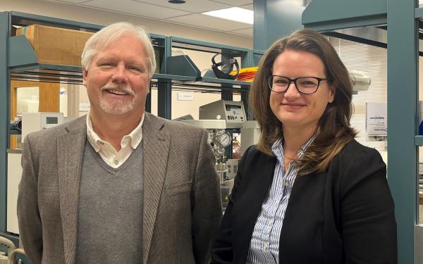 Professors Dave Cole and Ann Cook, recipients of new DoE funding designed to explore the potential for carbon dioxide storage in deep subsurface formations in eastern Ohio and northwest West Virginia.