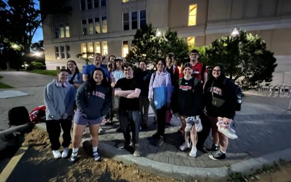 The Field Camp team departing from Mendenhall at 5:30 am.
