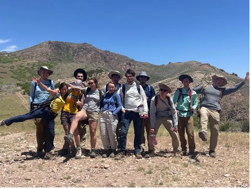 Students from the 2002 summer field camp in Utah