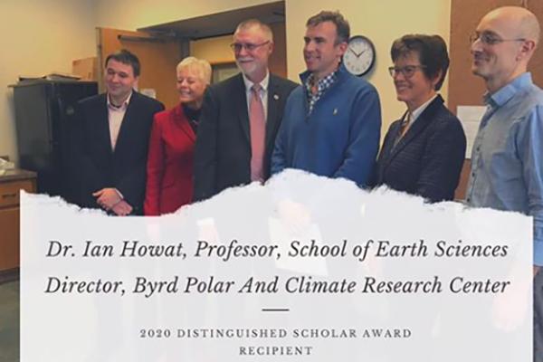 Dr. Ian Howat, 2020 Distinguished Scholar Award recipient