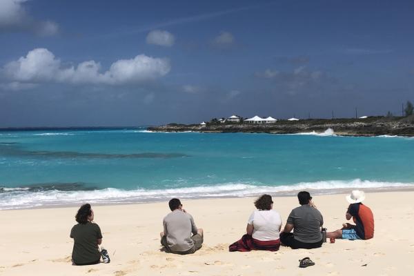 people sitting on beach