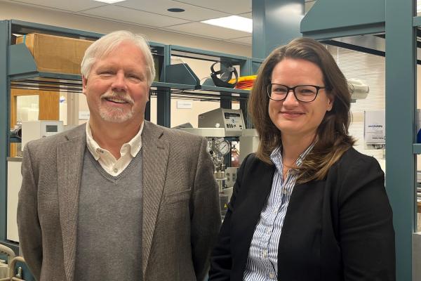 Professors Dave Cole and Ann Cook, recipients of new DoE funding designed to explore the potential for carbon dioxide storage in deep subsurface formations in eastern Ohio and northwest West Virginia.
