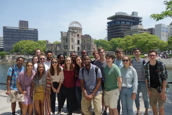Students at Hiroshima Peace Memorial