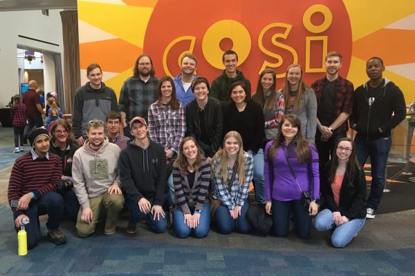Prospective and current students visited COSI Photo of prospective and current students, who visited COSI on Saturday