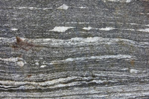 Professor Young took this photo in Norway of porphyroclasts of feldspar that were exposed to shear during continental collision.