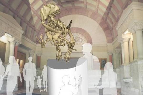 Orton Museum preps for crowdsourcing campagin to bring Cryolophosaurus to the Orton lobby Orton Museum preps for crowdsourcing campagin to bring Cryolophosaurus to the Orton lobby