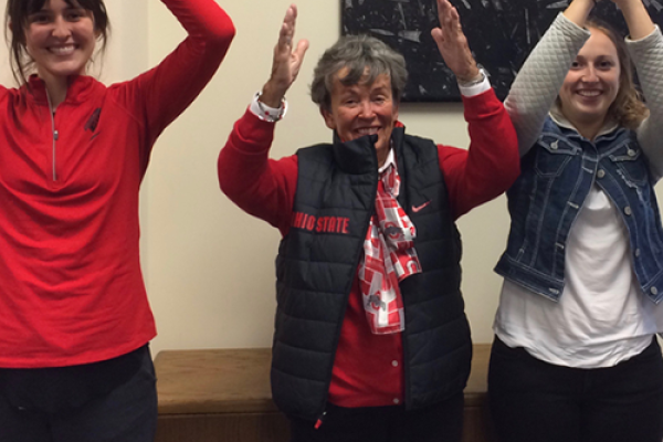O-H-I-O! We welcomed visiting alumna Janie Rector. O-H-I-O! We welcomed visiting alumna Janie Rector.