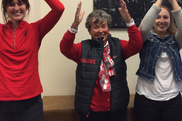 O-H-I-O! We welcomed visiting alumna Janie Rector. 