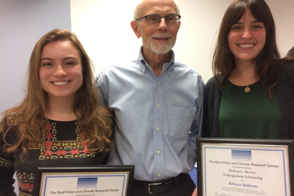 Lily Kleban and Becky Anderson received McKenzie–Brecher Undergraduate Research Scholarships.