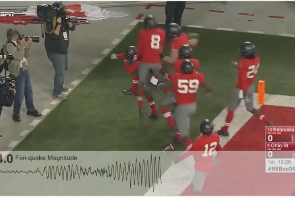 FanQuakes at the Shoe: Fan celebrations at Ohio Stadium register on a seismic scale FanQuakes at the Shoe: Fan celebrations at Ohio Stadium register on a seismic scale