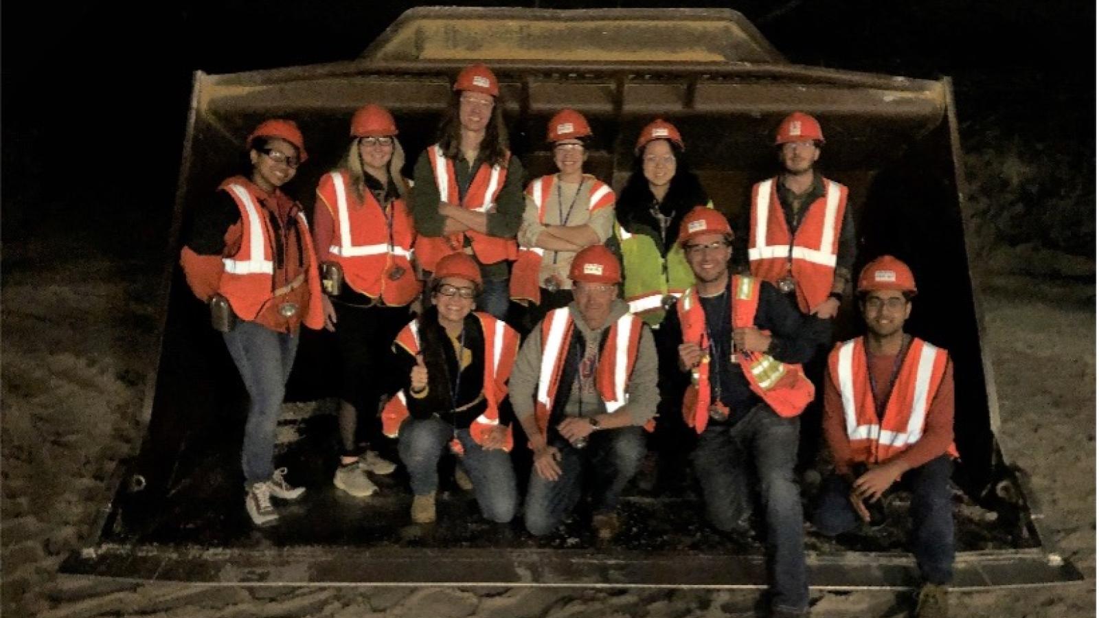 Group photo from salt mine field trip