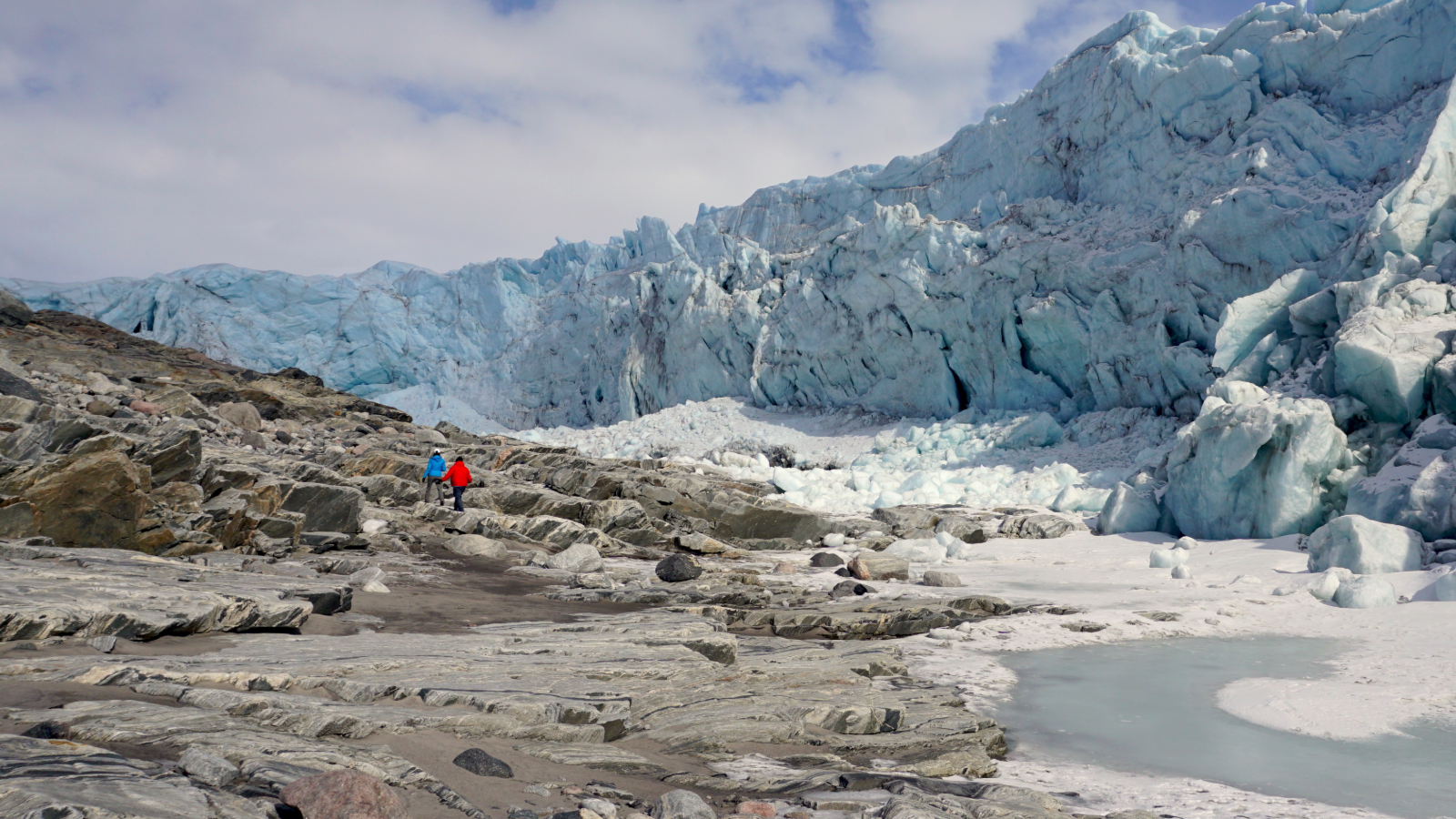 Alum Dr. Michaela King conducting field work for her graduate research project.
