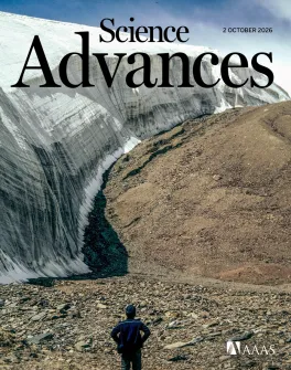 Cover of journal science advances showing Gulliya Ice Cap